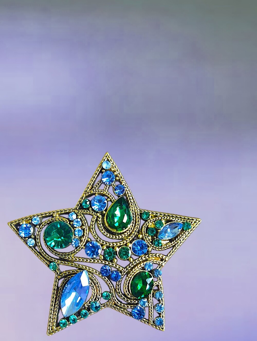Crystal Star Brooch